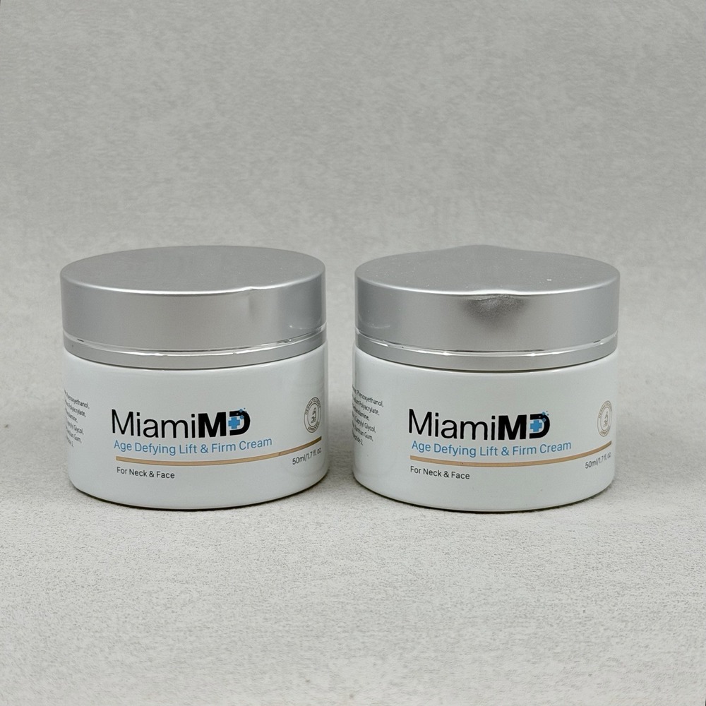 2 PACK MiamiMD Miami MD Age Defying Lift & Firm Cream For Neck And Face NEW - Picture 3 of 4